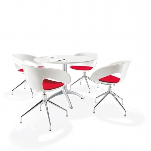 Sedia visitatore contemporanea - KRIZIA SWIVEL - KASTEL srl - con base a stella / girevole / con braccioli