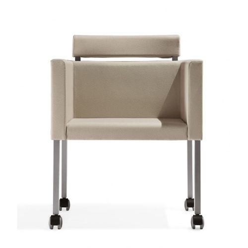 Sedia visitatore contemporanea - KUADRELLA - KASTEL srl - da interno / in tessuto / con supporto in acciaio