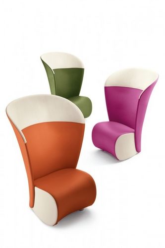 Poltrona visitatore contemporanea - KOCCOLA PLUS/TOP - KASTEL srl - in tessuto / con schienale alto / a schienale alto