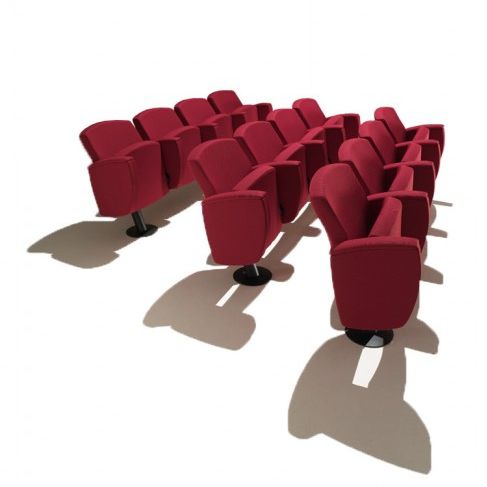 Poltrona per auditorium contemporanea - KADENZA TIP-UP  - KASTEL srl - in tessuto / contract