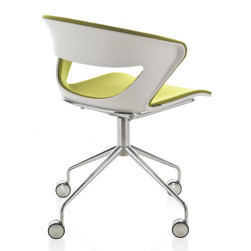 Sedia visitatore contemporanea - KICCA SWIVEL - KASTEL srl - da interno / in metallo / in polipropilene