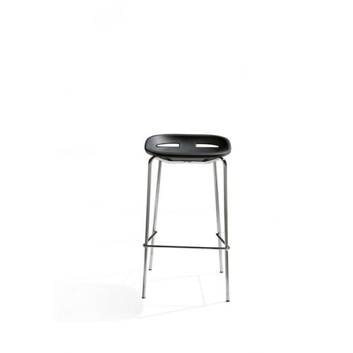Sgabello da bar contemporaneo - KLOU - KASTEL srl - in poliuretano / girevole / nero