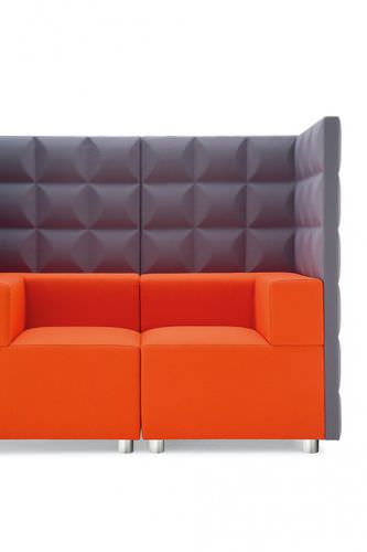 Divano modulare - KUADRA TOP - KASTEL srl - contemporaneo / in tessuto / con schienale alto