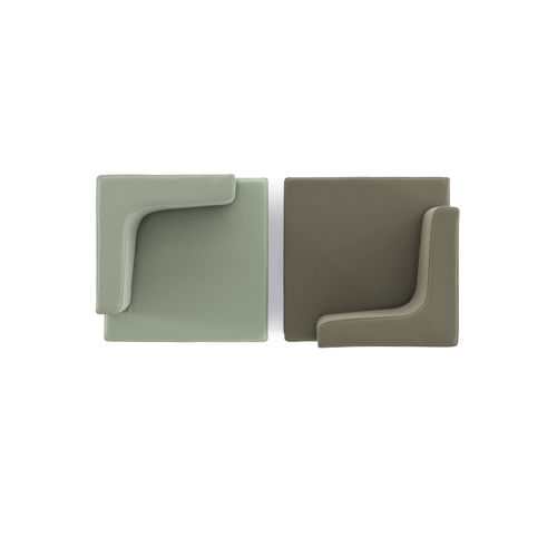 Poltrona visitatore contemporanea - KENION - KASTEL srl - in tessuto / modulare / nera