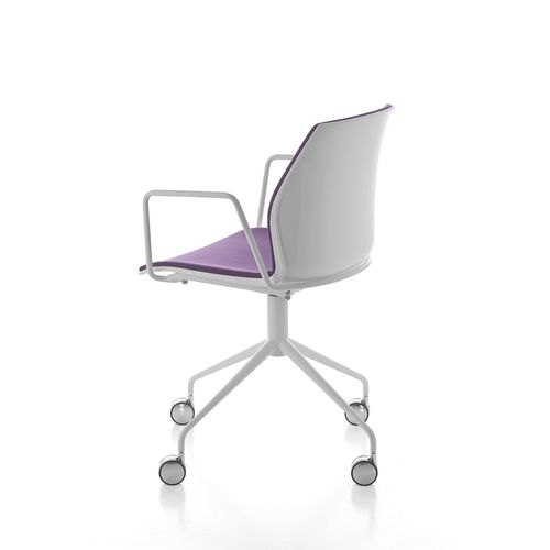 Sedia visitatore contemporanea - KALEA SWIVEL - KASTEL srl - in metallo / in polipropilene / con base a stella