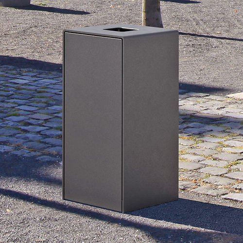 Portarifiuti pubblico - Versio planus - Gem. Westeifel Werke GmbH - in acciaio galvanizzato / in acciaio con rivestimento a polvere / con portacenere integrato