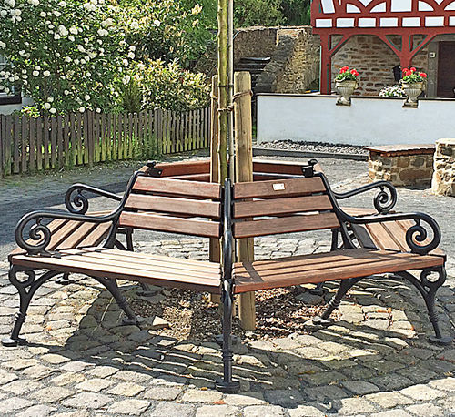 Griglia di protezione per alberi in legno di latifoglie - GEROLSTEIN - Gem. Westeifel Werke GmbH - in ghisa / con panchina integrata