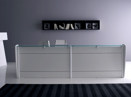 Banco reception in laminato - RECEPTION - NEWFORM Ufficio - in vetro