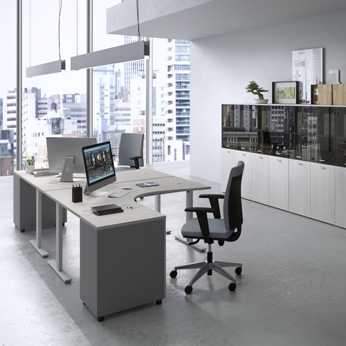 Scrivania contemporanea - Kamos Pure - Timeless & Traditional Design - NEWFORM Ufficio - in legno / in metallo / in melaminico