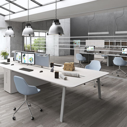 Scrivania per open space - VISTA ESSENCE - NEWFORM Ufficio - da terra / multiposto / contemporanea