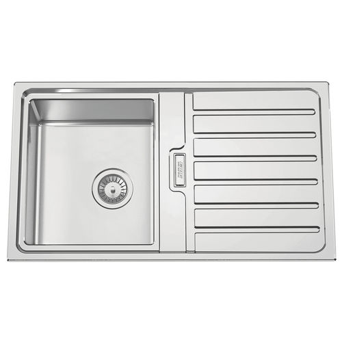 Lavello a 1 vasca - FUSION 86 - RODI HOME – kitchen sinks and accessories - con gocciolatoio / in acciaio inossidabile lucido / da incasso