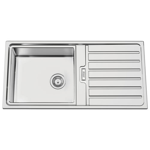 Lavello a 1 vasca - FUSION 105 - RODI HOME – kitchen sinks and accessories - con gocciolatoio / in acciaio inossidabile lucido / da incasso
