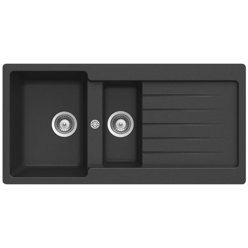 Lavello a 2 vasche - 100 - RODI HOME – kitchen sinks and accessories - con gocciolatoio / in composito / da incasso