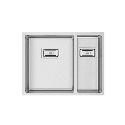 Lavello a 2 vasche - BOX LUX 55 - RODI HOME – kitchen sinks and accessories - senza gocciolatoio / in acciaio inossidabile spazzolato / da incasso