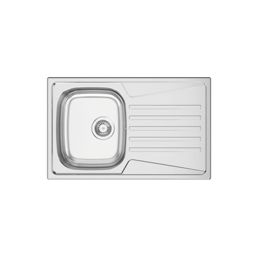 Lavello a 1 vasca - KERAN 80 - RODI HOME – kitchen sinks and accessories - con gocciolatoio / in acciaio inossidabile lucido / da incasso