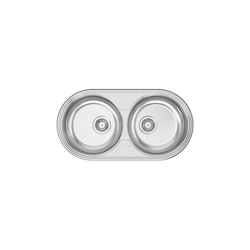 Lavello a 2 vasche - DUETO - RODI HOME – kitchen sinks and accessories - senza gocciolatoio / in acciaio inossidabile / in acciaio inossidabile lucido