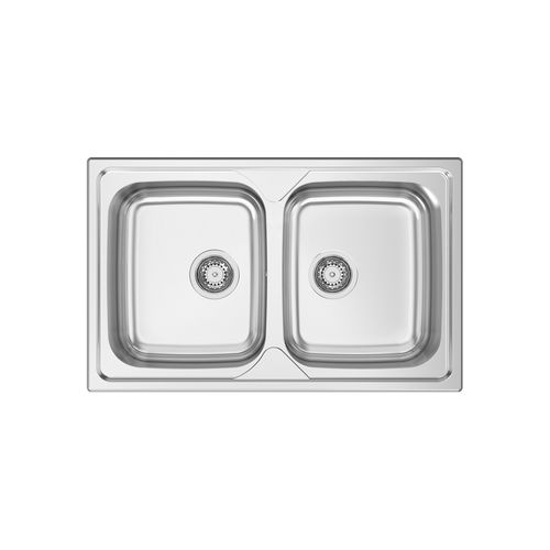 Lavello a 2 vasche - OKIO PLUS 80 BB - RODI HOME – kitchen sinks and accessories - senza gocciolatoio / in acciaio inossidabile lucido / da incasso