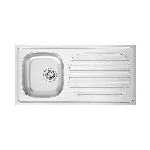 Lavello a 1 vasca - SIT ON 1000×500 B - RODI HOME – kitchen sinks and accessories - con gocciolatoio / in acciaio inossidabile / da incasso