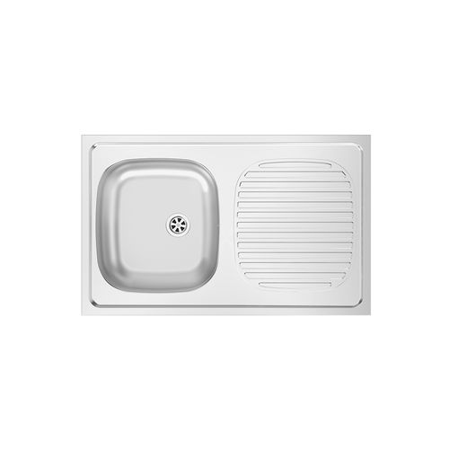 Lavello a 1 vasca - SIT ON 800×500 B - RODI HOME – kitchen sinks and accessories - con gocciolatoio / in acciaio inossidabile / da incasso
