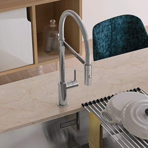 Miscelatore da appoggio - LINE MN 1022 - RODI HOME – kitchen sinks and accessories - in acciaio inossidabile / da cucina / 1 foro