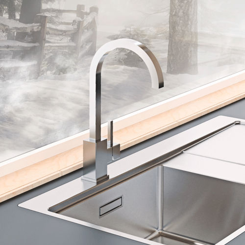 Miscelatore da appoggio - BOX QS 2003 - RODI HOME – kitchen sinks and accessories - in acciaio inossidabile / da cucina / 1 foro