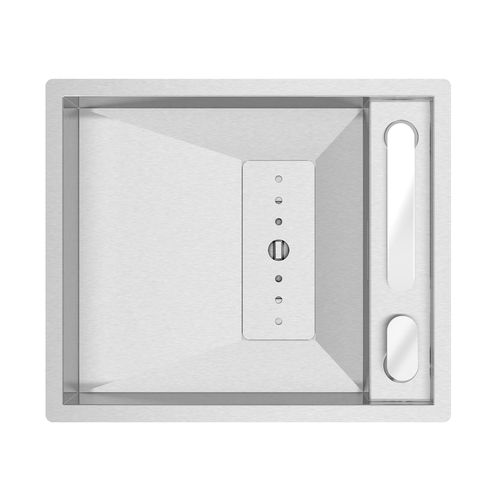 Lavello a 1 vasca - INVISIBLE 40 - RODI HOME – kitchen sinks and accessories - senza gocciolatoio / in acciaio inossidabile spazzolato / da incasso