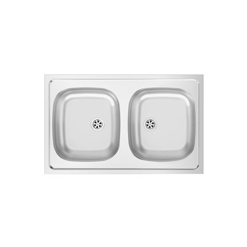 Lavello a 2 vasche - SIT ON 800×500 BB - RODI HOME – kitchen sinks and accessories - senza gocciolatoio / in acciaio inossidabile / da incasso