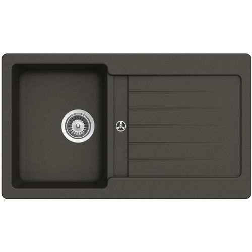 Lavello a 1 vasca - 86 ASPHALT - RODI HOME – kitchen sinks and accessories - con gocciolatoio / in composito / da incasso