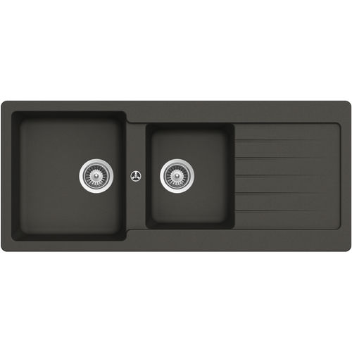 Lavello a 2 vasche - 116 ASPHALT - RODI HOME – kitchen sinks and accessories - con gocciolatoio / in composito / da incasso
