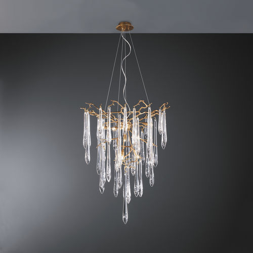 Lampadario classico - FUNNEL S - Serip - in vetro / in bronzo / da 8 lampadine