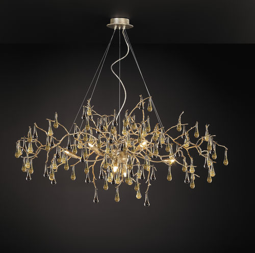 Lampadario classico - OVAL S - Serip - in vetro / in bronzo / da 8 lampadine