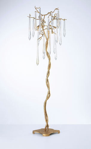 Lampada da terra - BABYLONICA - Serip - in bronzo / in vetro / classica