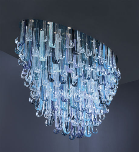 Lampadario design originale - FONTAIN OVAL - Serip - in vetro / in bronzo / contract