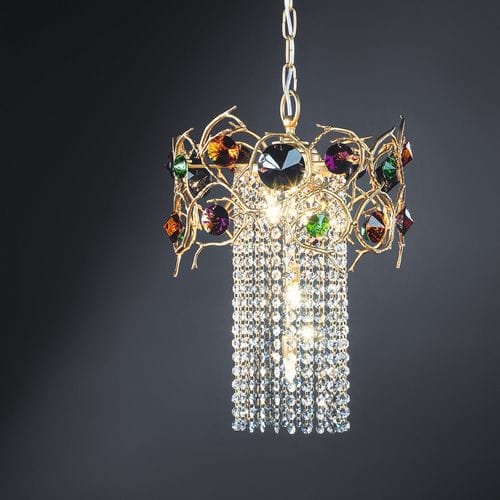 Lampadario classico - CLEOPATRA S - Serip - in vetro / in bronzo / da 5 lampadine