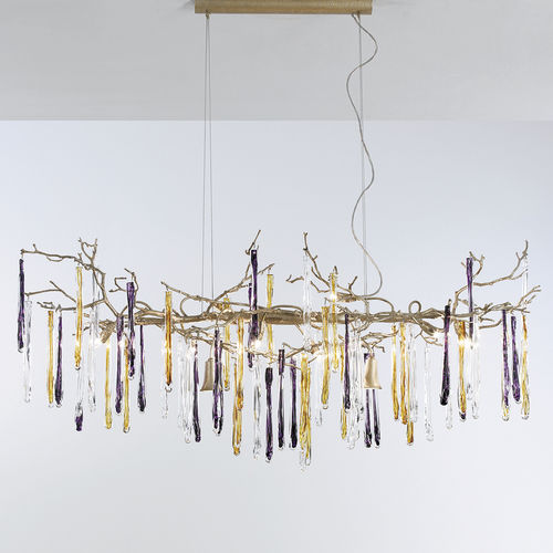 Lampadario contemporaneo - BLIZZARD - Serip - in vetro / in bronzo / da 10 lampadine