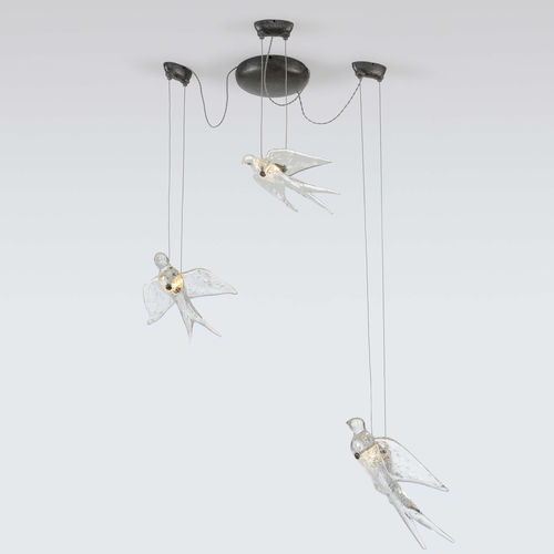 Lampadario contemporaneo - MOBILE Small - Serip - in vetro / con 3 punti luce / scultura
