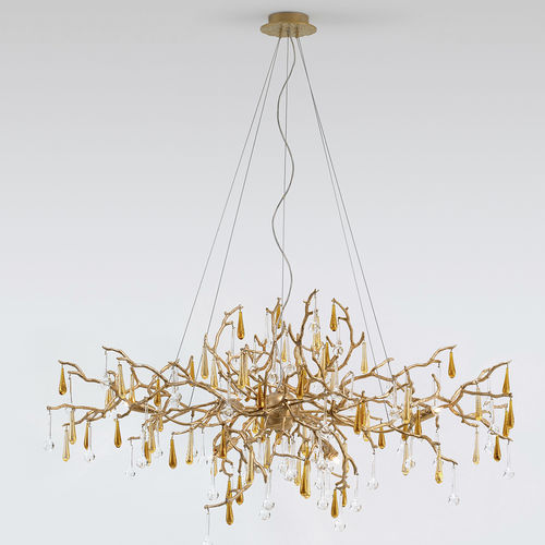 Lampadario contemporaneo - BIJOUT OVAL S - Serip - in vetro / in bronzo / da 8 lampadine