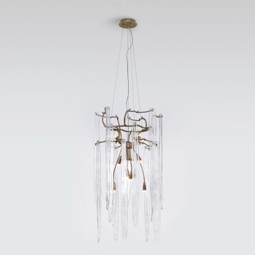 Lampada a sospensione - STRAW SINGLE - Serip - in bronzo / in cristallo / contemporanea