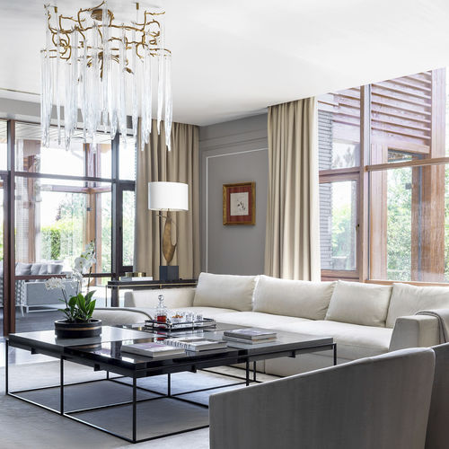 Lampada a sospensione - TORUS M - Serip - in bronzo / in cristallo / design originale