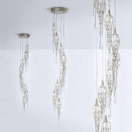 Lampadario contemporaneo - ROUND CHIME S - Serip - in vetro / in acciaio / da 13 lampadine