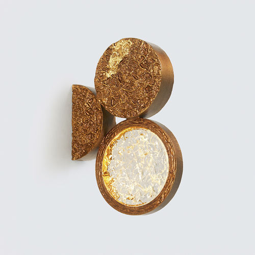 Applique contemporanea - ORBIT CORNER S - Serip - da interno / in bronzo / in vetro