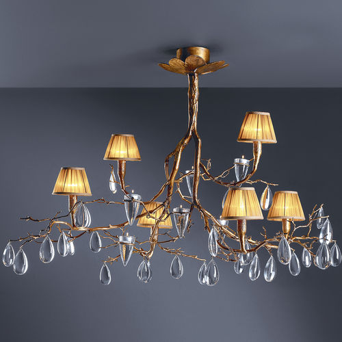 Lampadario classico - FASCINIUM RAINFALL M - Serip - in vetro / in bronzo / in tessuto