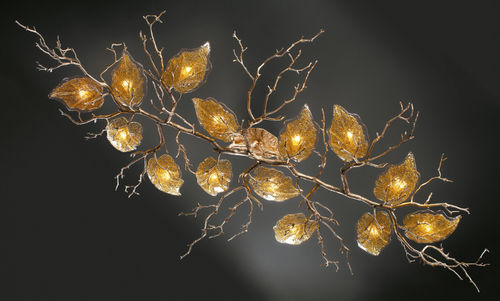 Plafoniera classica - FAGUS L - Serip - in vetro / in bronzo / LED