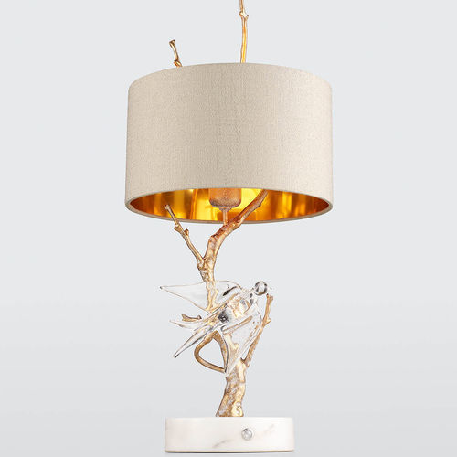Lampada da tavolo - VOA PLIÉ SMALL - Serip - in bronzo / in vetro / in tessuto