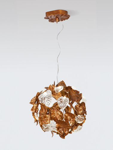 Lampada a sospensione - Calathea Orbifolia Large - Serip - in bronzo / in vetro / contemporanea