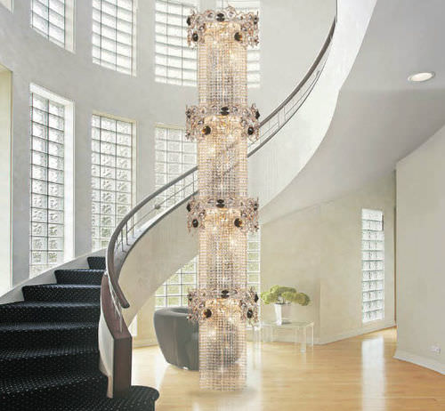 Lampadario classico - VEIL QUADRUPLE - Serip - in vetro / in bronzo / a cascata