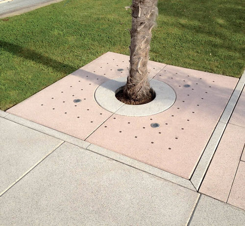 Griglia per alberi quadrata - CIRCE® - QUARTZO DESIGN - in pietra ricostituita