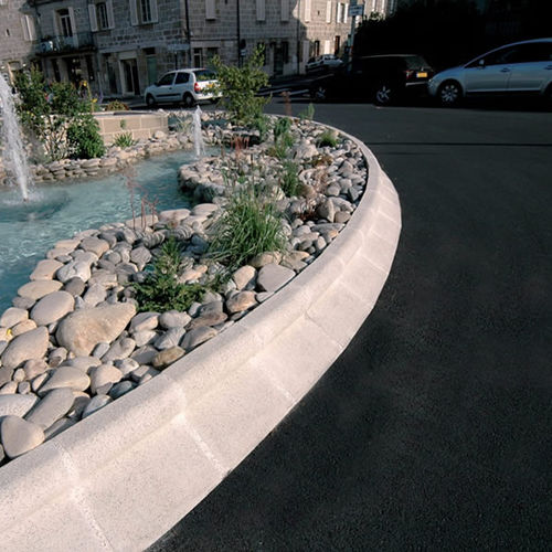Bordura fermaruote - CITYPROTECT® - QUARTZO DESIGN - in pietra ricostituita / curva