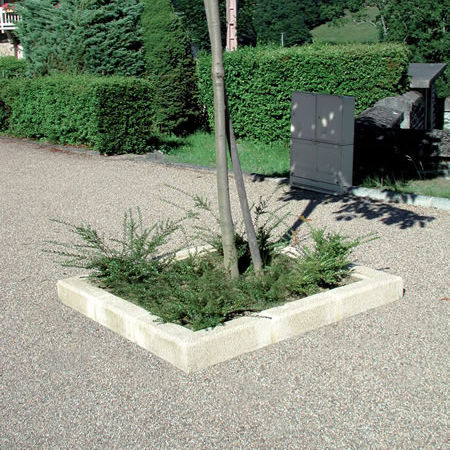Cordolo per albero - HEVEA® - QUARTZO DESIGN - in pietra ricostituita / quadrato