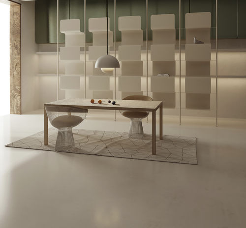 Tavolo contemporaneo - EDGE - SOTUBO - in legno / con supporto in legno / rettangolare